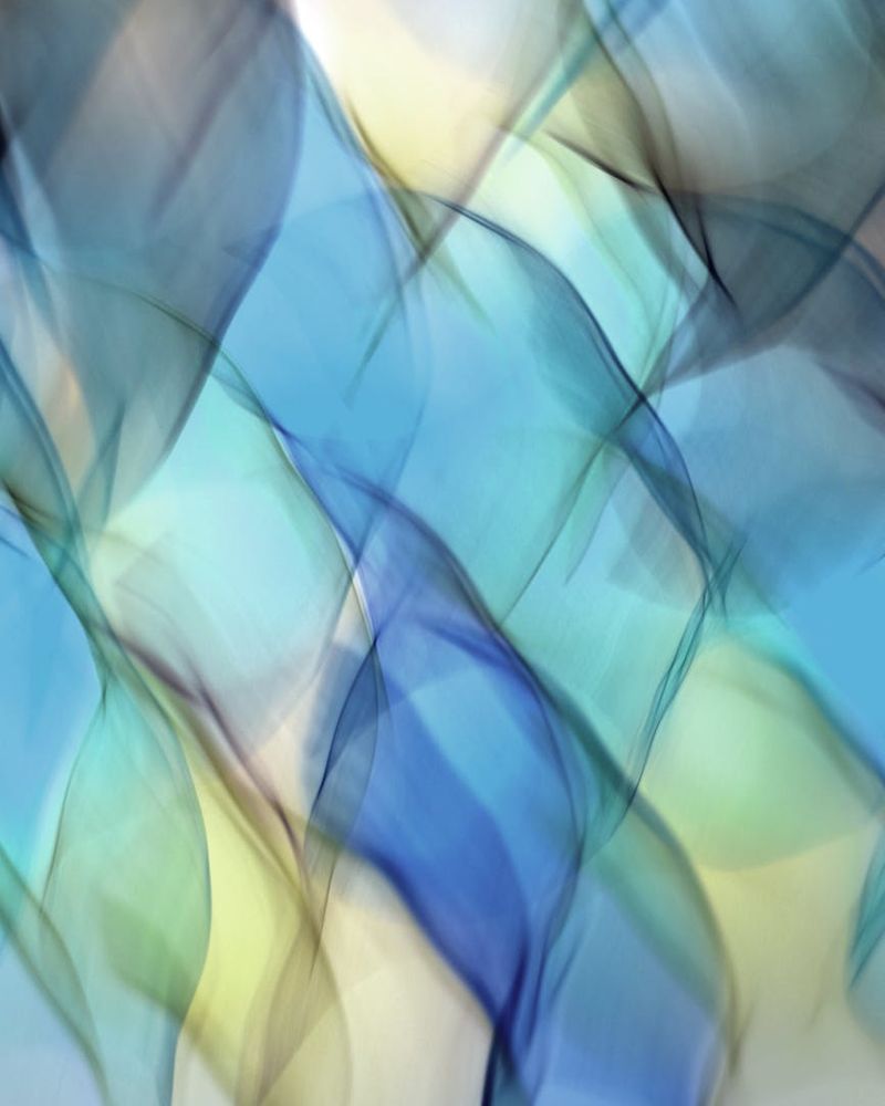 Abstract blue and green digital art representing balance and flow
